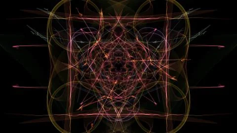 Bright abstract lighting mandala. Stock-Illustration