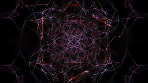 Bright abstract lighting mandala. Stock Illustration