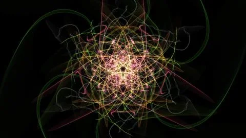 Bright abstract lighting mandala. Stock Illustration
