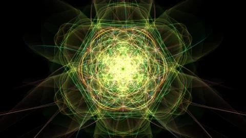 Bright abstract lighting mandala. Stock-Illustration
