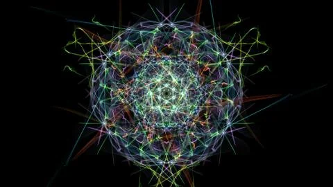 Bright abstract lighting mandala. Stock Illustration