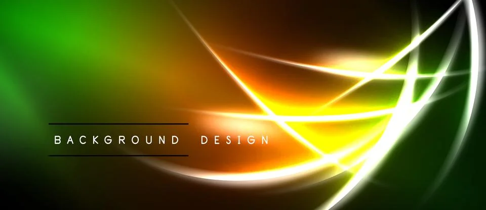 Bright abstract lines create dynamic gradient background. Vivid colors blend, イラスト素材