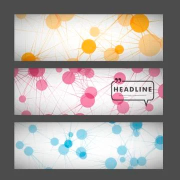 Bright abstract molecule on a white background Illustrazione stock