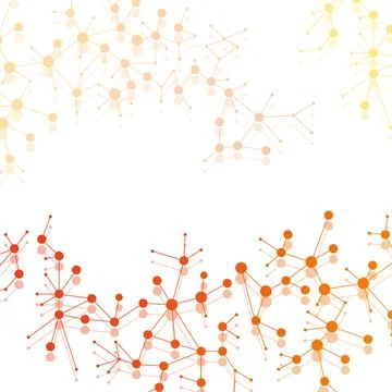 Bright abstract molecule on a white background. Illustrazione stock