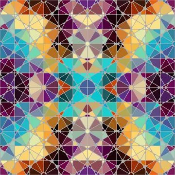Bright abstract mosaic seamless pattern. Vector background. Endless texture.  Illustrazione stock