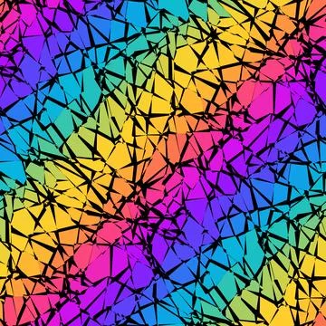 Bright abstract mosaic seamless pattern. Vector background. Endless texture Stock Illustration