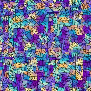 Bright abstract mosaic seamless pattern. Vector background. Endless texture Stock Illustration