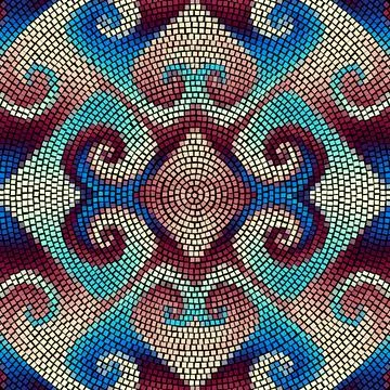 Bright abstract mosaic seamless pattern. Vector background. Endless texture Stock Illustration