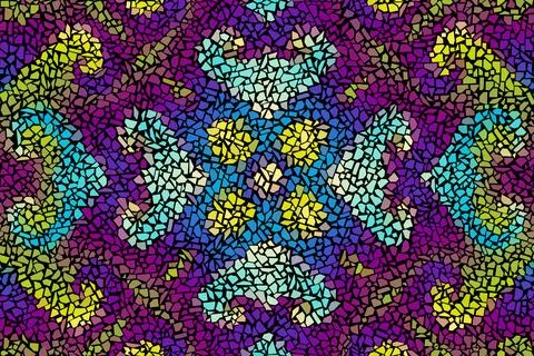 Bright abstract mosaic seamless pattern. Vector background. Endless texture.  스톡 일러스트