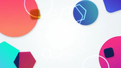 Bright Abstract Motion Background With Translucent Geometric Shapes Stock-Footage 340542531