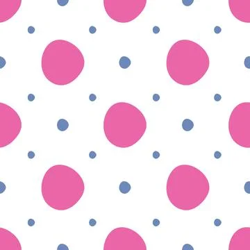 Bright abstract multi-colored background with pink circles. Seamless illustra Illustrazione stock