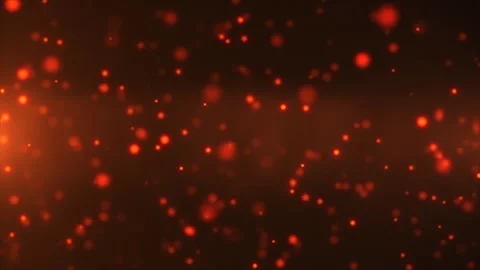 Bright abstract particle background animation. Orange particles Stock Footage 247578283