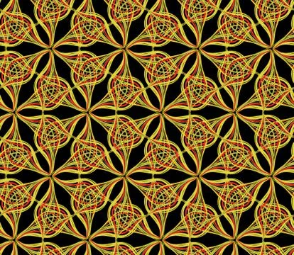 Bright abstract pattern on a black background Stock Illustration