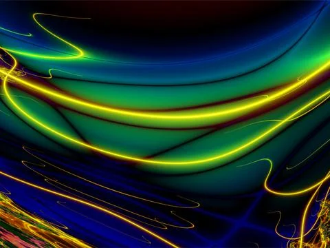 Bright abstract pattern of bright and luminous lines, wallpaper Stock Illustration