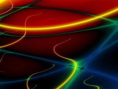 Bright abstract pattern of bright and luminous lines, wallpaper, color Illustrazione stock