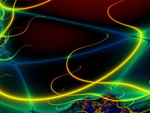 Bright abstract pattern of bright and luminous lines, wallpaper, color Stock Illustration