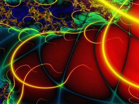 Bright abstract pattern of bright and luminous lines, wallpaper イラスト素材