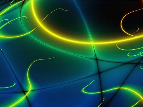 Bright abstract pattern of bright and luminous lines, wallpaper, color Stock Illustration