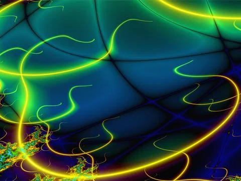 Bright abstract pattern of bright and luminous lines, wallpaper Stock Illustration