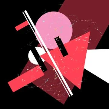 Bright abstract pattern of geometric objects Stock Illustration