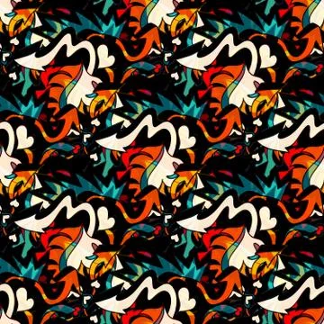 Bright abstract pattern in the style of graffiti qualitative illustration for Illustrazione stock