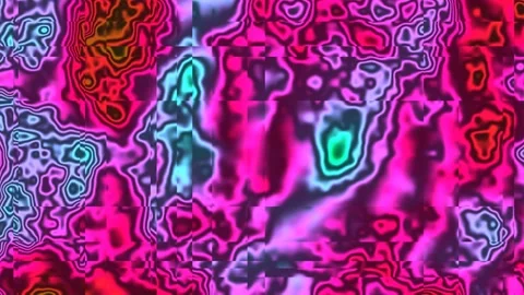 Bright abstract patterns with vibrant color shapes and Stock Footage 338125252