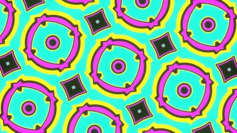 Bright abstract pulsating shapes for the design of the show Video stock 191945264
