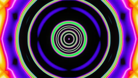 Bright abstract pulsations of seamless shapes of multicolored colors Stock Footage 194027237