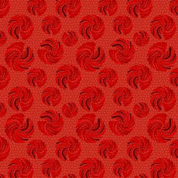Bright abstract red background with a pattern of twisted colored stripes fo.. Stock Illustration