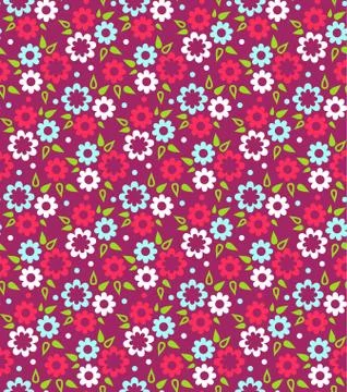Bright Abstract Seamless Pattern with Flowers Illustrazione stock