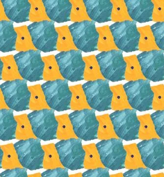 Bright, abstract seamless pattern made with torn colored paper Stock Illustration