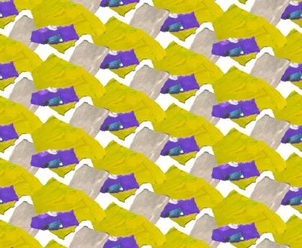 Bright, abstract seamless pattern made with torn colored paper Stock Illustration