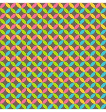Bright abstract seamless pattern with multicolored circles Stock Illustration