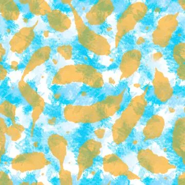 Bright abstract seamless pattern with watercolor stains. Stock Illustration