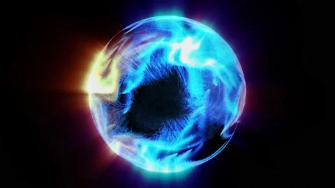 Bright abstract Sphere on black 動画素材 91814197