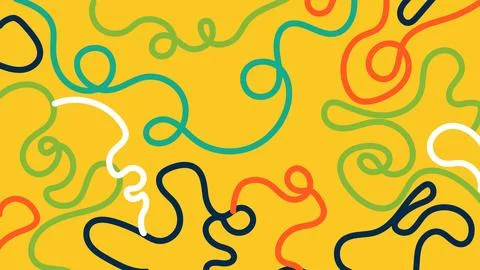 Bright abstract squiggle background Stock Illustration