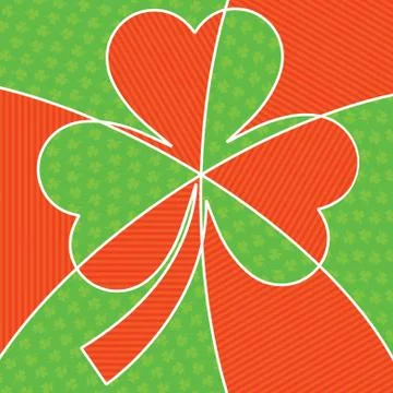 Bright abstract St. Patrick's Day shamrock in vector format. Stock Illustration