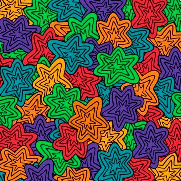 Bright abstract stars pattern Stock Illustration