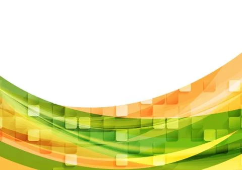 Bright abstract tech wavy background with squares イラスト素材