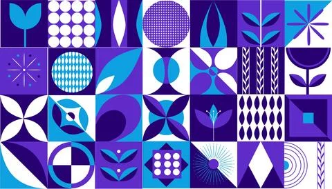 Bright abstract vector geometric pattern in violet and blue tones. Stock Illustration