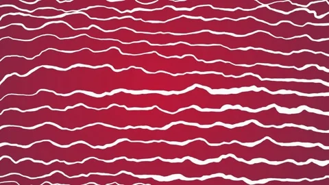 Bright abstract wavy pattern on bold red background, illustration of random.. Stock Footage 297907210