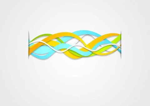 Bright abstract wavy ribbon vector background Bright abstract wavy ribbon ... Stock Photos