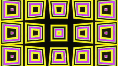 Bright abstraction pulsating on a black background of abstract shapes. Stock Footage 194413695