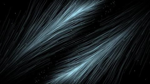 Bright abstraction.Motion. A dark background on which bright green and white Stock Illustration