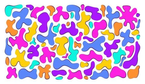 Bright acid liquid shapes Illustrazione stock