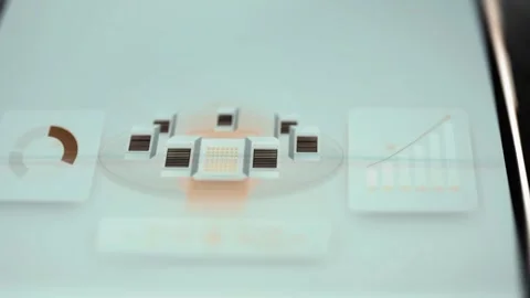 Bright AI architecture dashboard presents connected modules Stock Footage 342492164