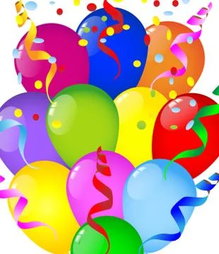 Bright air marbles on a white background Stock Illustration