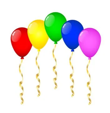 Bright air marbles on a white background Stock-Illustration