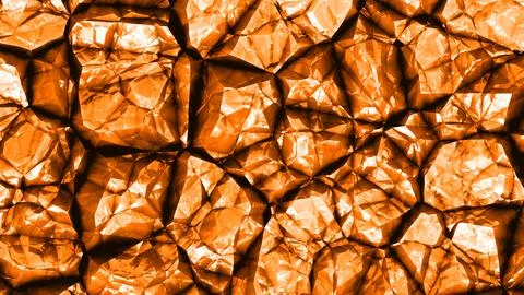 Bright amber crystal texture, abstract orange mineral stone background, glow Stock Illustration