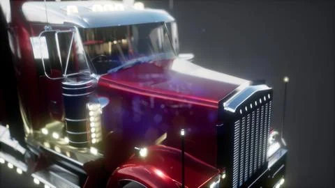 Bright american lorry track Illustration